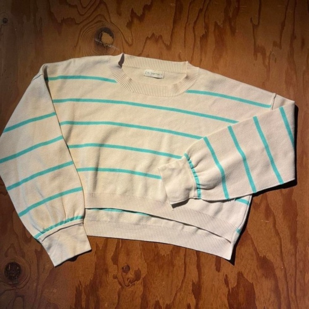 By together‎ striped cropped sweater